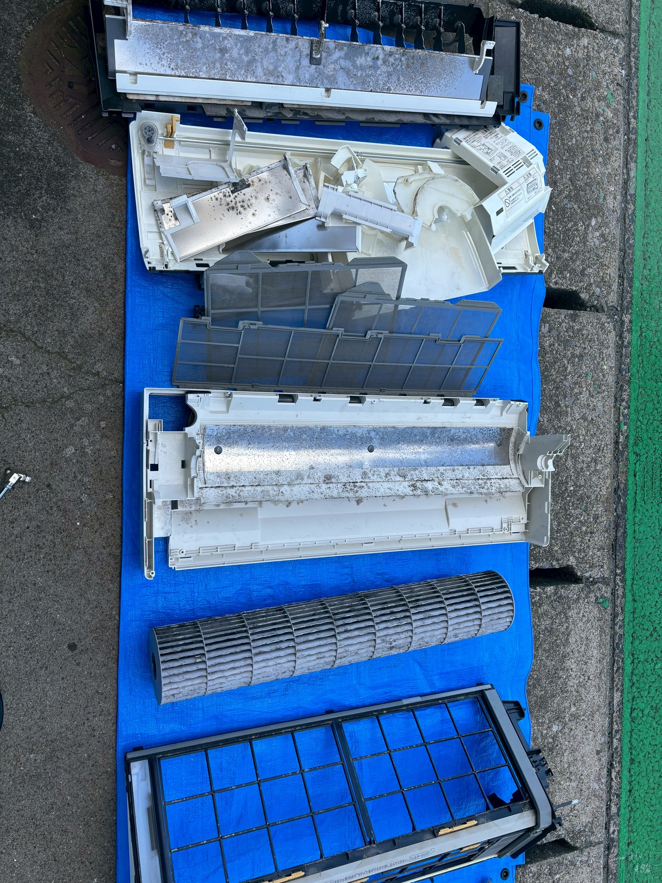 洗浄途中の比較