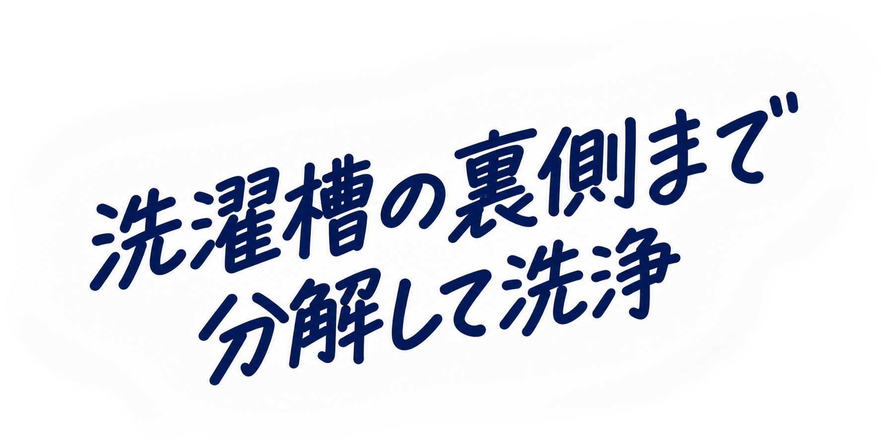 洗濯槽の裏側まで分解して洗浄